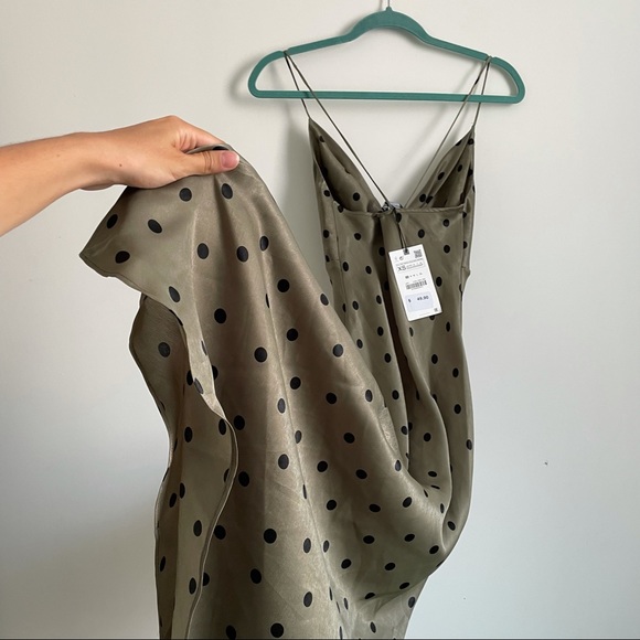 ZARA Polka Dot Slip Dress - Picture 11 of 14